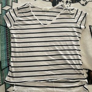 Striped Zara V-Neck Women's Top
